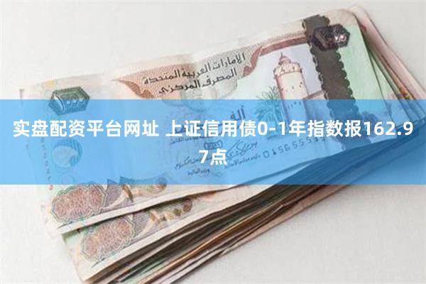 实盘配资平台网址 上证信用债0-1年指数报162.97点