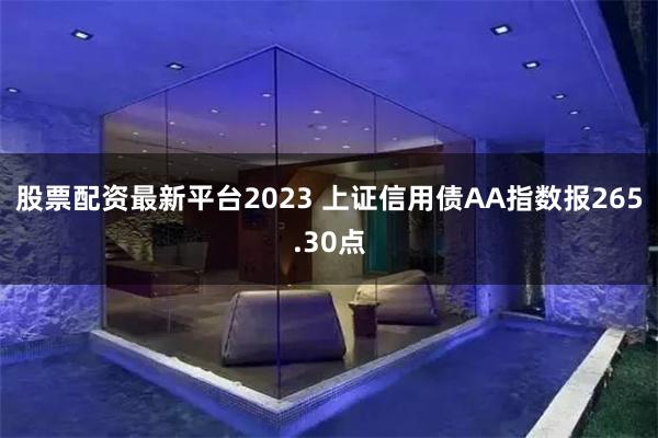 股票配资最新平台2023 上证信用债AA指数报265.30点